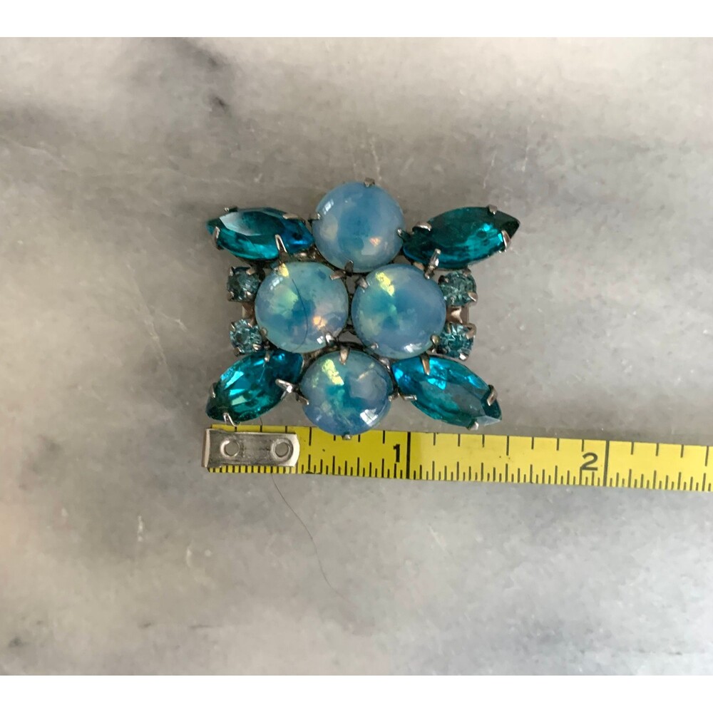 Vintage blue brooch in beautiful condition - Picture 7 of 9